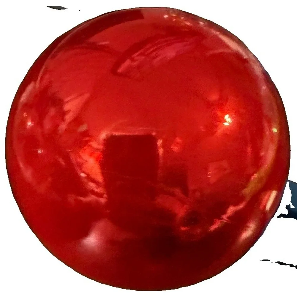 1930s 1940s Red Glass Christmas Ornament Made USA Shiny Brite Era Vtg 2.75